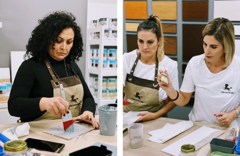 Al lavoro durante uno dei laboratori